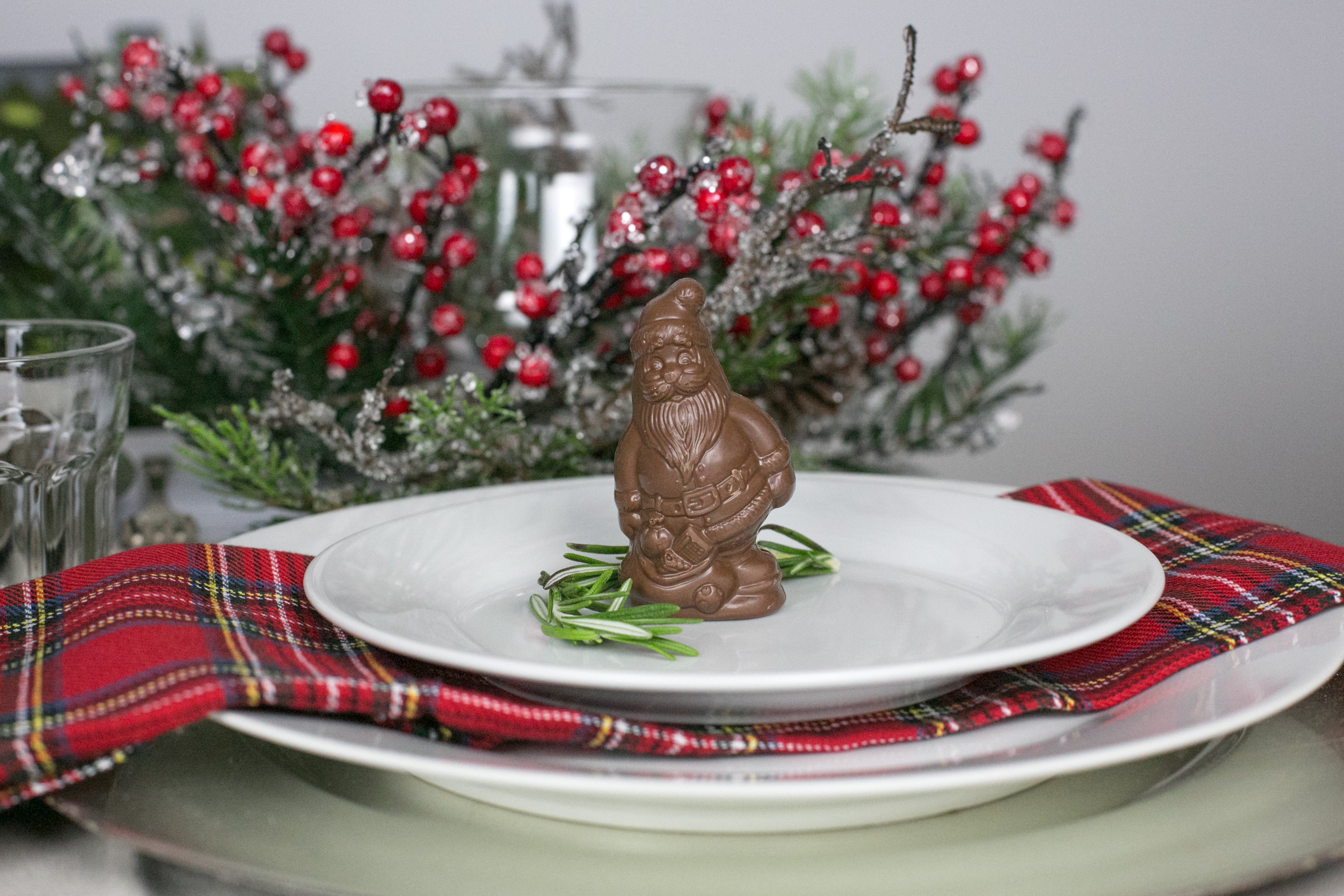 Chocolate Santa Place Setting