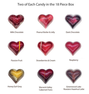 Gourmet Chocolate Hearts (18 Pieces)