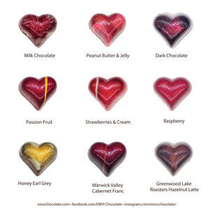 Gourmet Chocolate Hearts (9 Pieces)