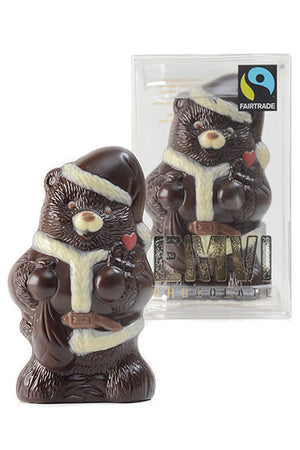 Fair Trade Chocolate Santa Bear - Dark Chocolate