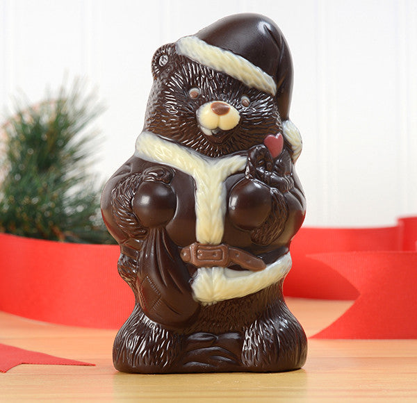 Fair Trade Chocolate Santa Bear - Dark Chocolate