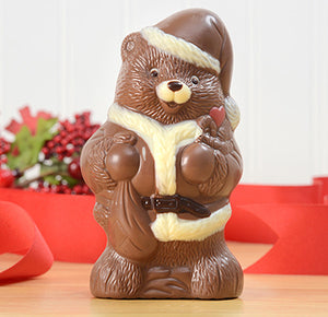 Fair Trade Chocolate Santa Bear - Milk Chocolate