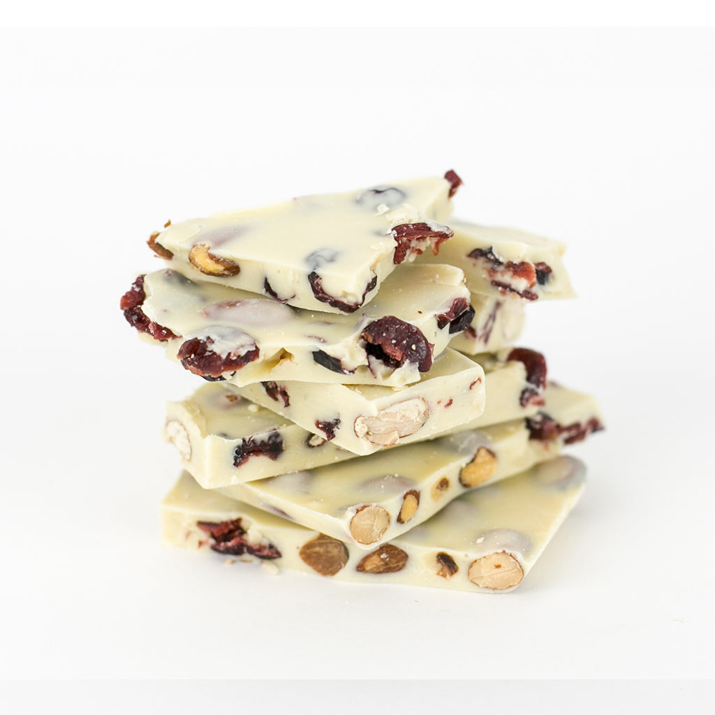 White Chocolate Almond Cranberry Bark