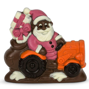 Chocolate Tractor Santa - Orange Tractor