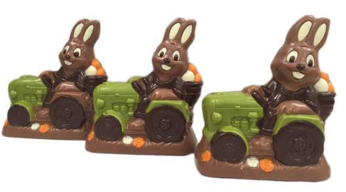 Easter Bunny on Tractor